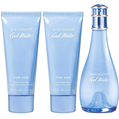 SET DAVIDOFF COOL WATER  3 PIEZAS