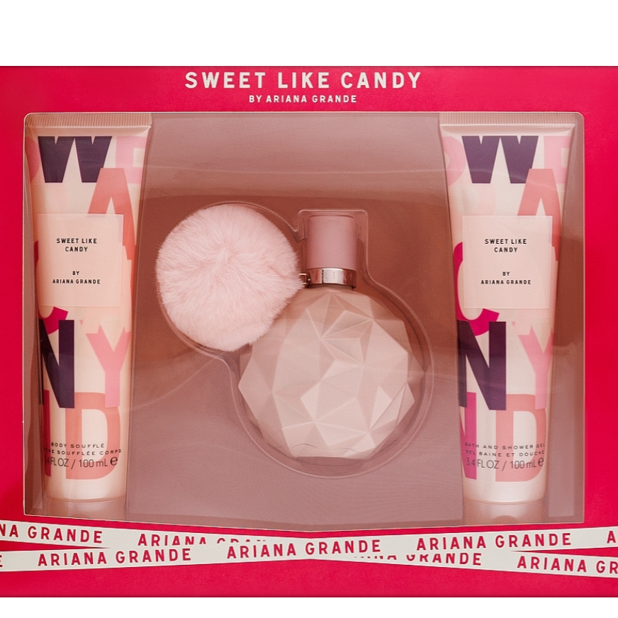 ARIANA GRANDE SWEET LIKE CANDY 3 PZS GIFT SET.